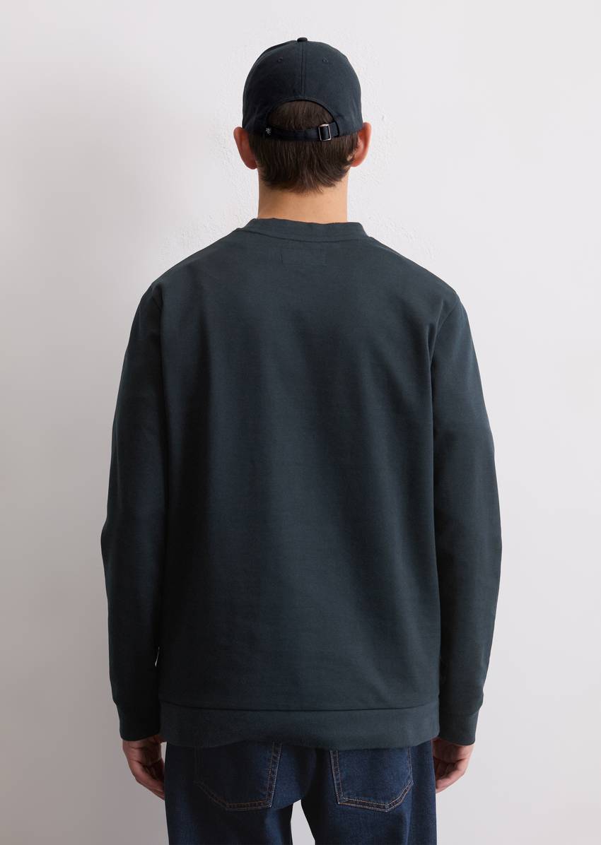 Sweatshirt regular made from a stretchy organic cotton blend