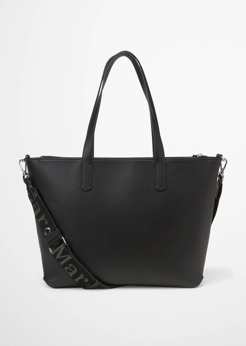 Shopper medium made from a leather alternative made from recycled polyester