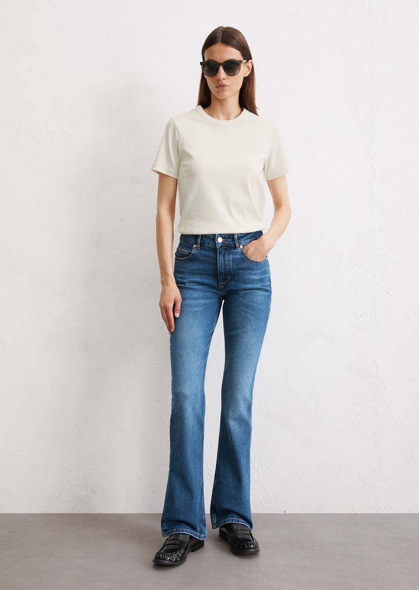 Jeans model Kiruna flared made from organic cotton blend stretch