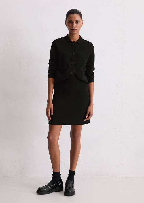 Mini knitted skirt regular made from pure merino wool