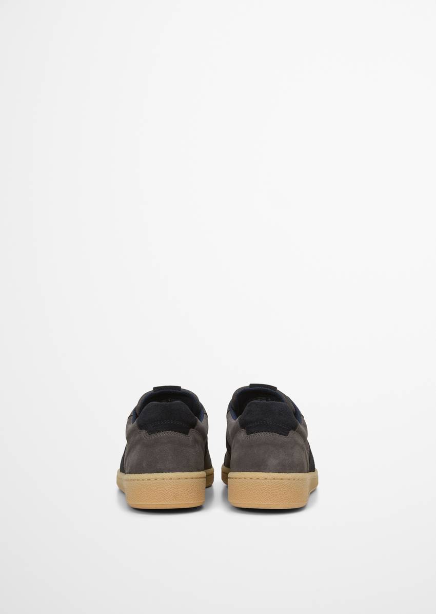 Court sneaker made from soft suede