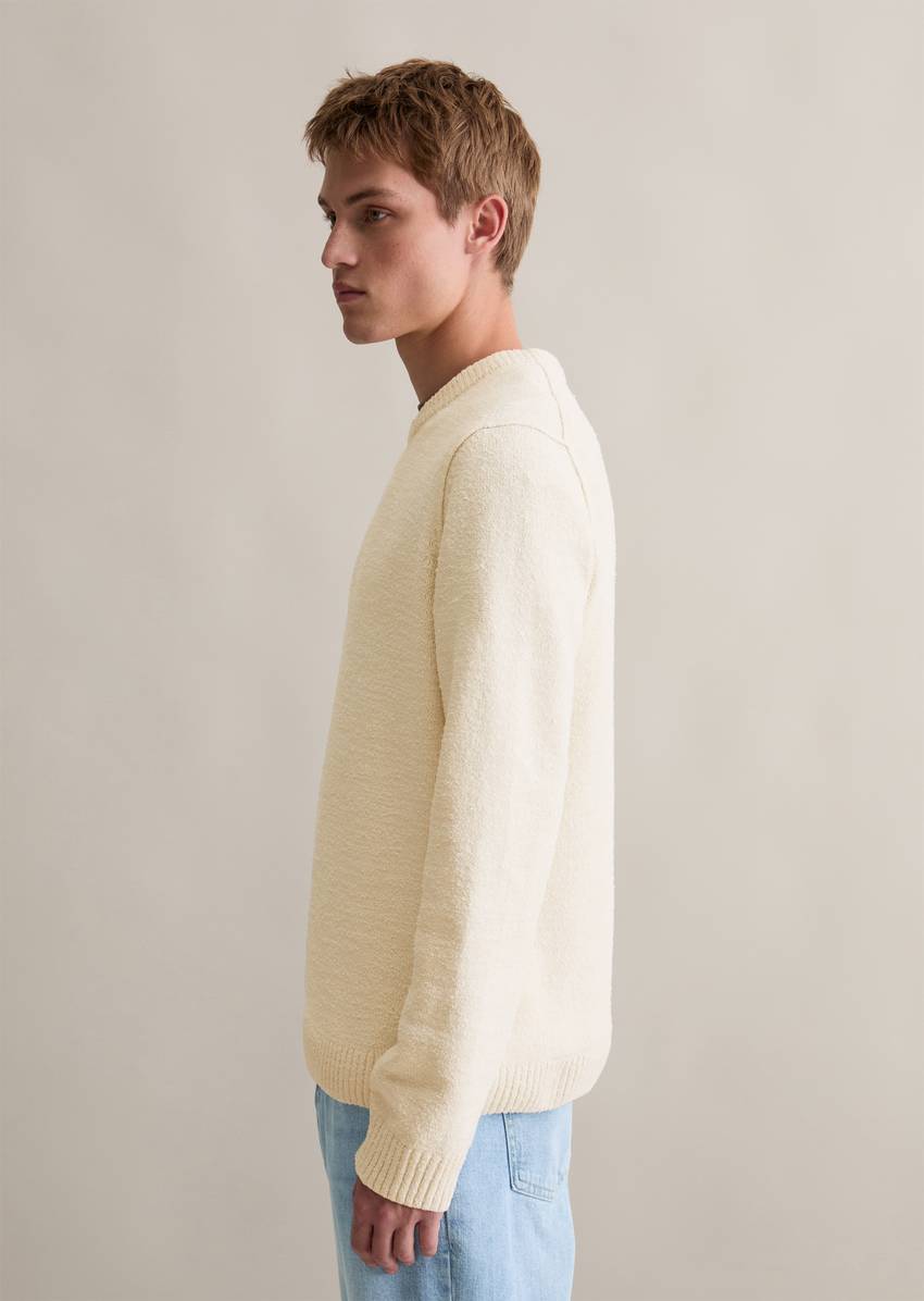 Bouclé knit sweater relaxed made from organic cotton