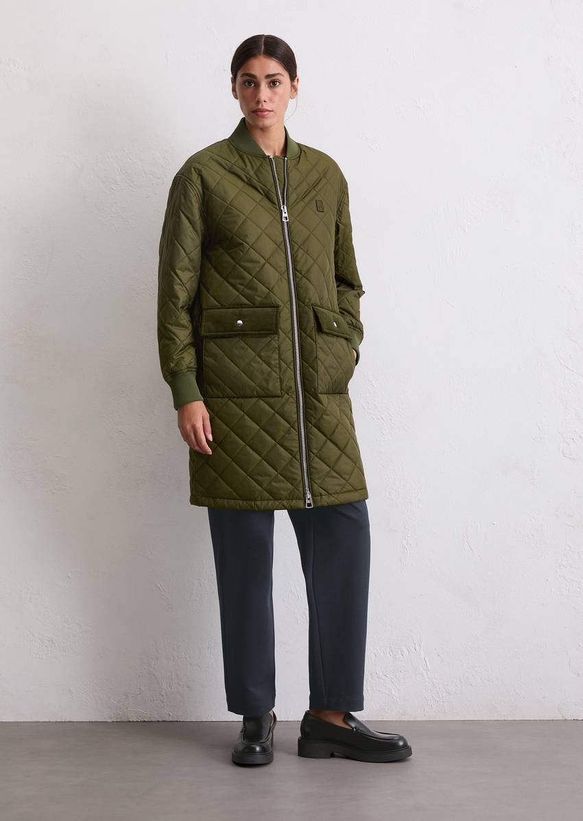 Blouson quilted coat regular made from recycled polyester