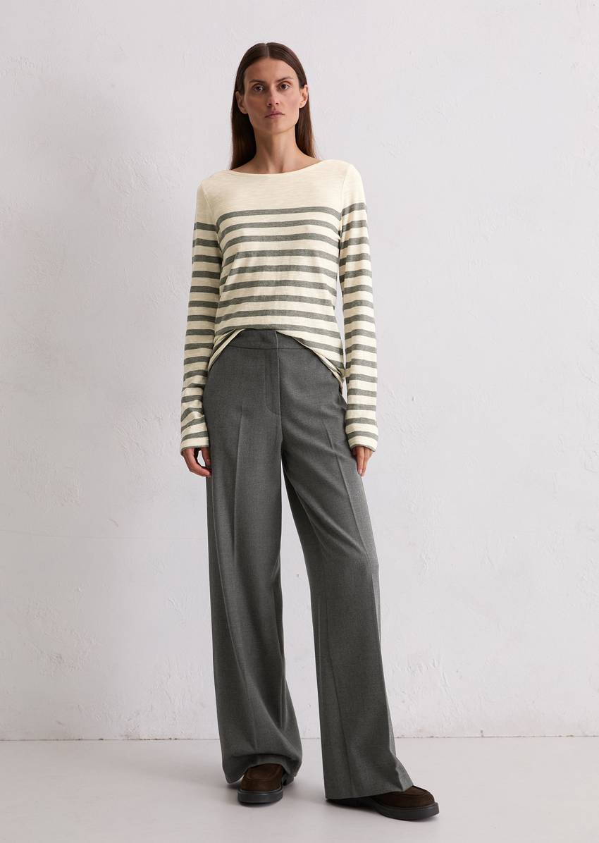 Striped longsleeve regular made from slub jersey