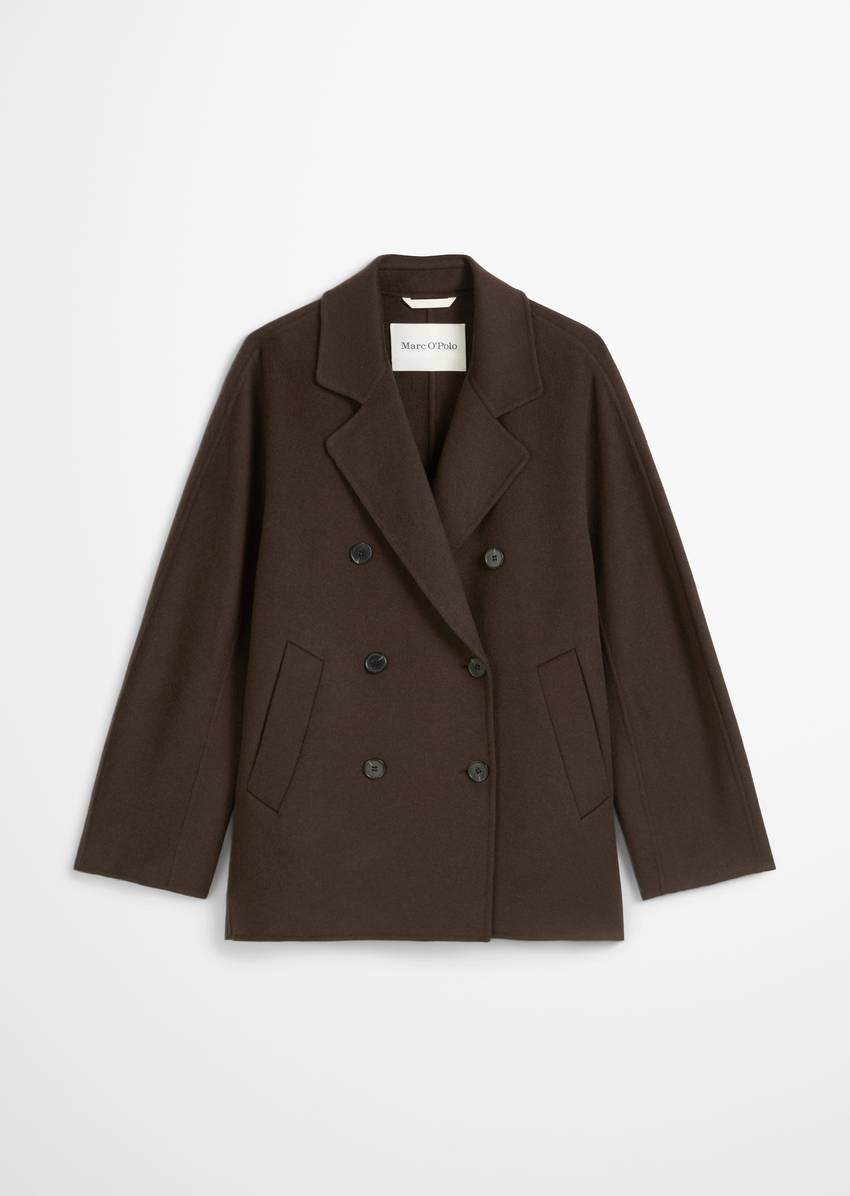 Caban jacket relaxed made from fine wool doubleface