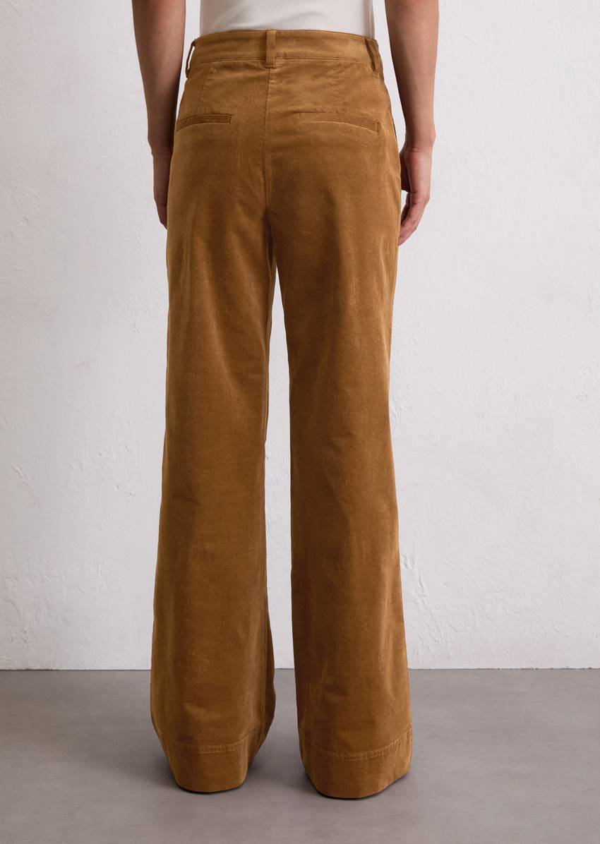 Corduroy pants flared made from a high-quality organic cotton blend