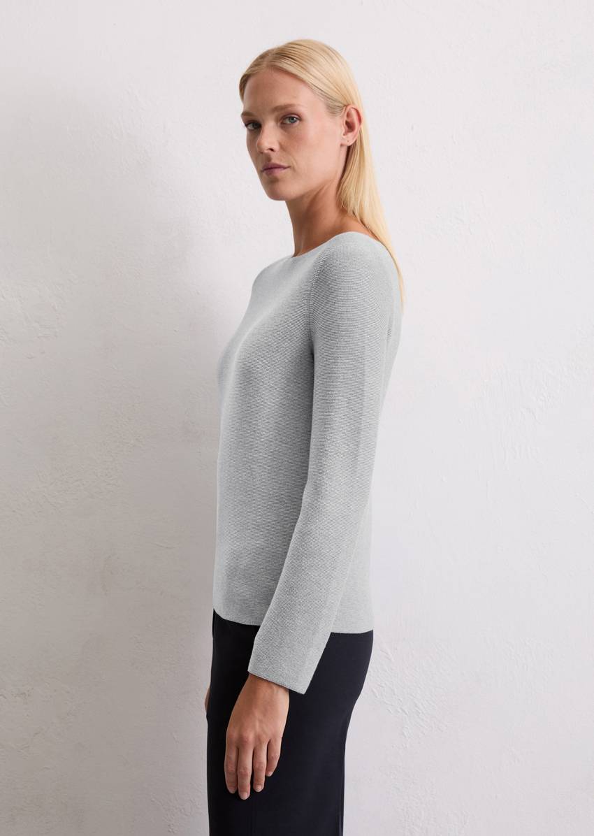 Sweater slim made from organic cotton