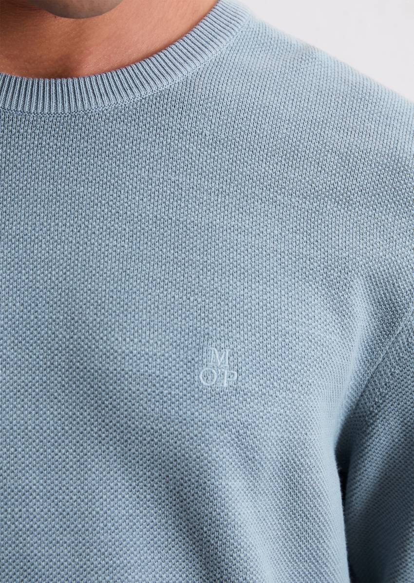 Sweater regular made from organic cotton piqué