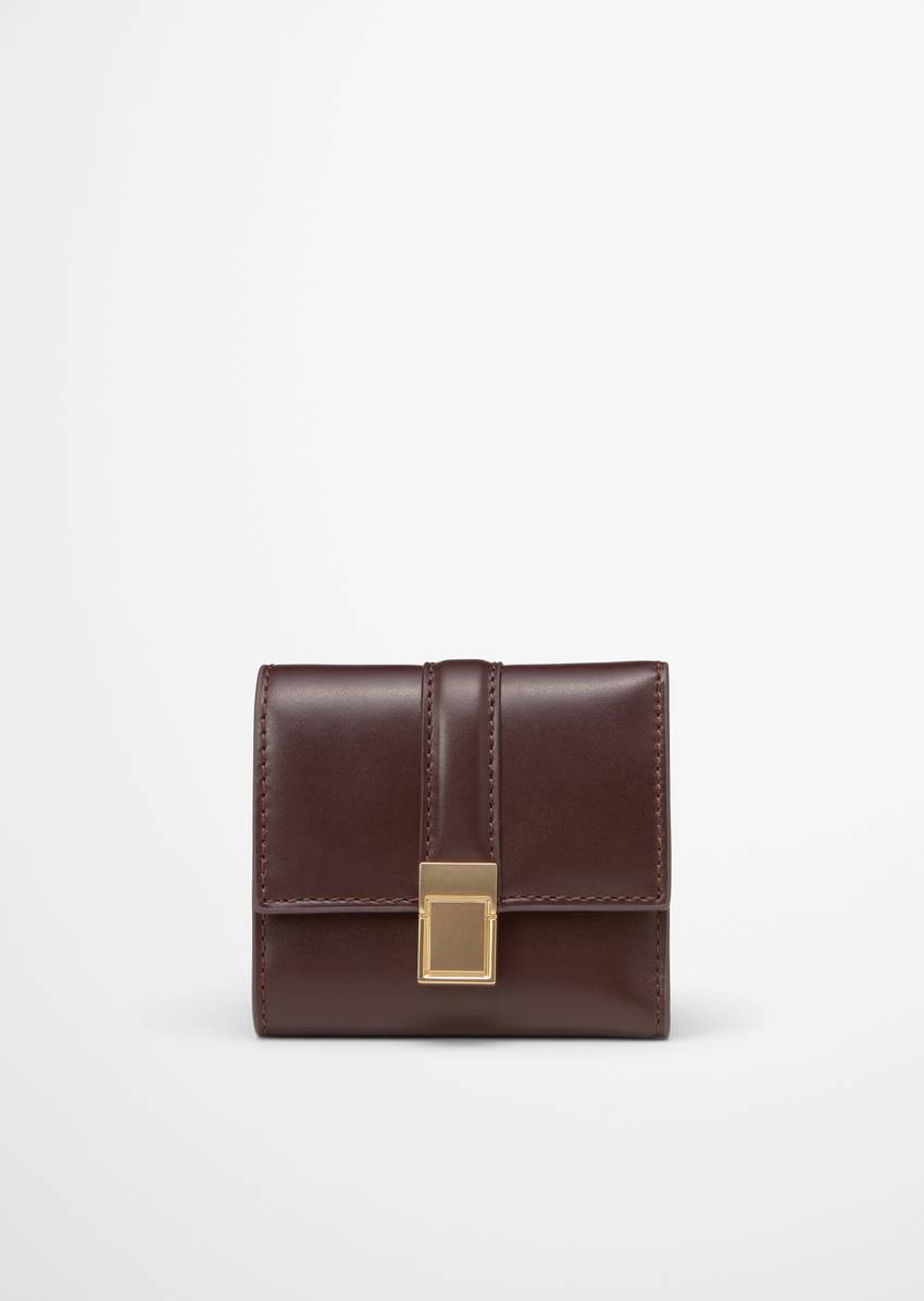 Combination wallet small made from fine lambskin