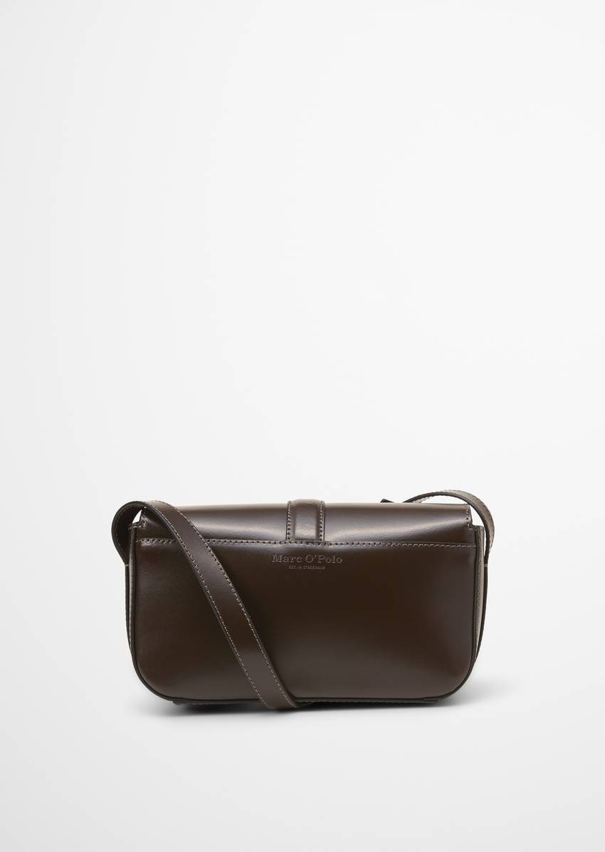 Shoulder bag small with elegant hinged clasp