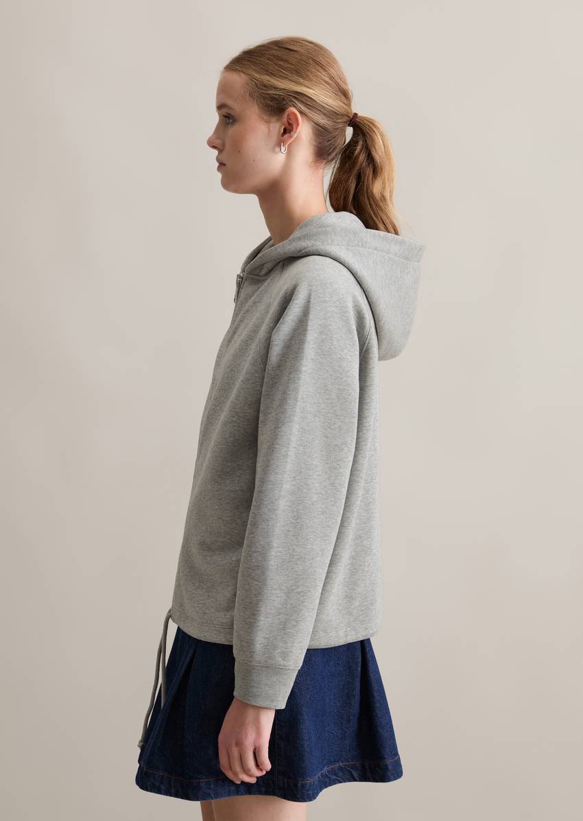 Sweat jacket regular made from a soft organic cotton blend