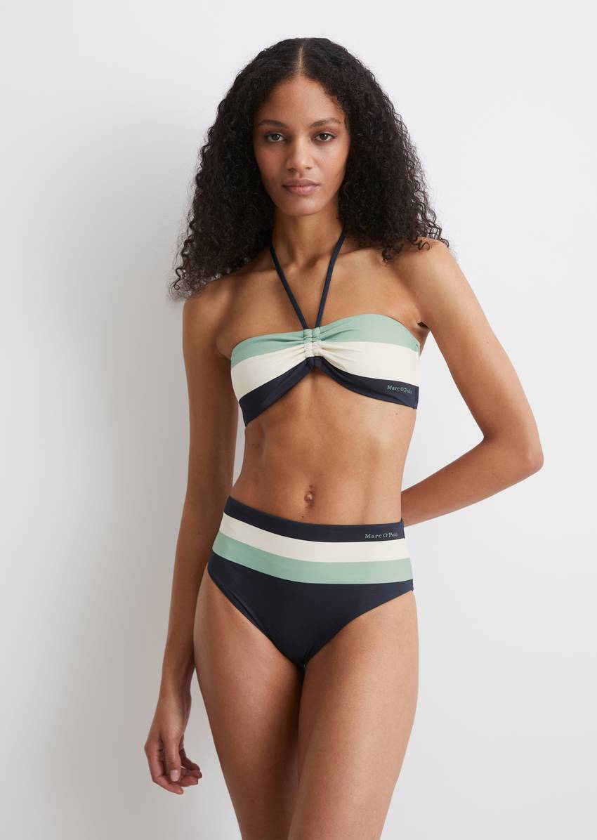 Bandeau bikini top made from recycled material