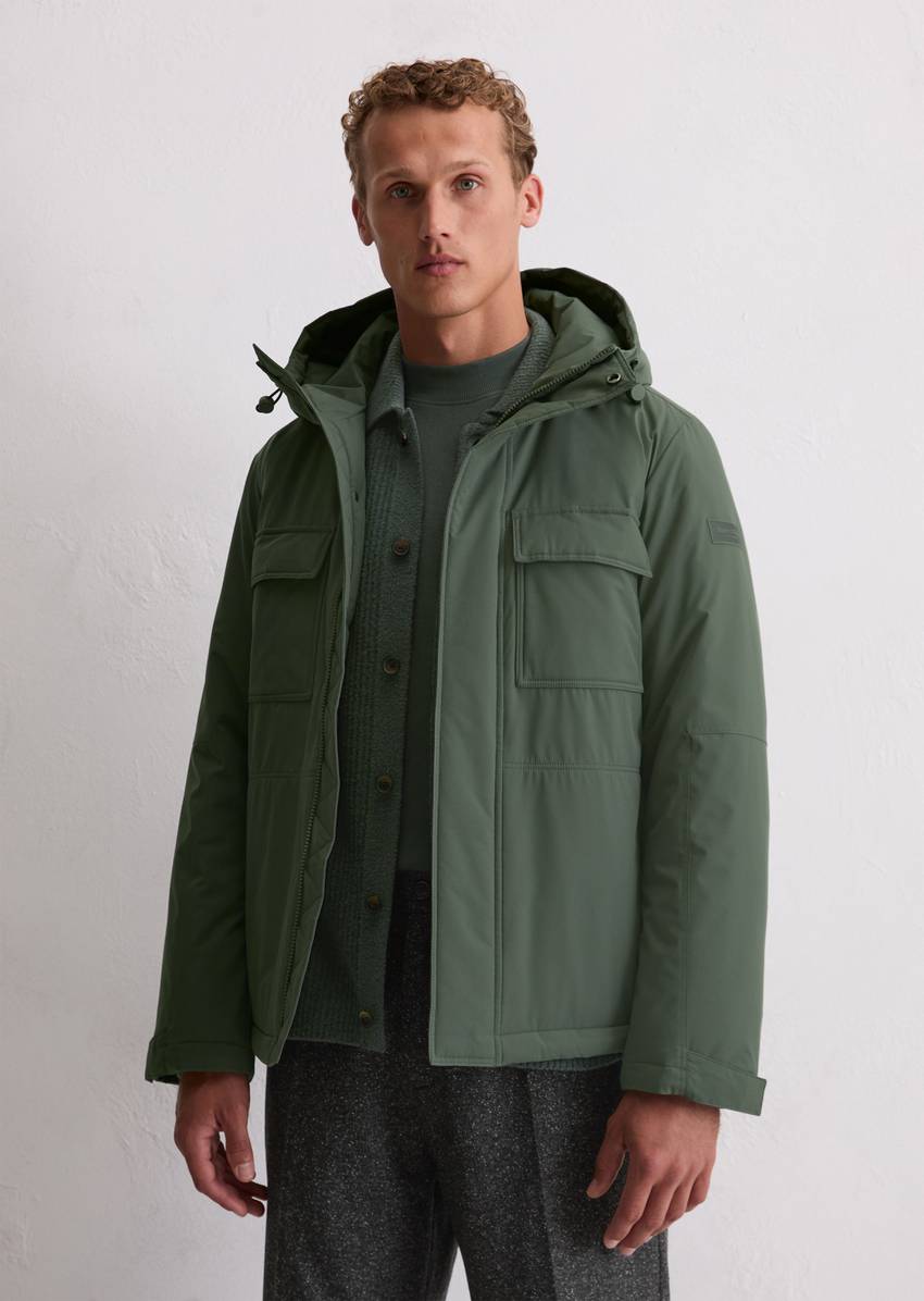 Hooded jacket regular with soft padding from Unifi REPREVE®