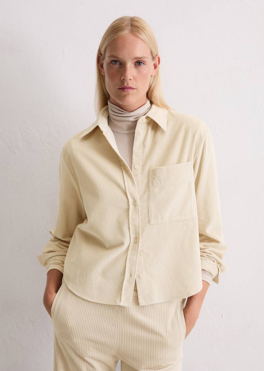 Relaxed fine corduroy blouse made from organic cotton