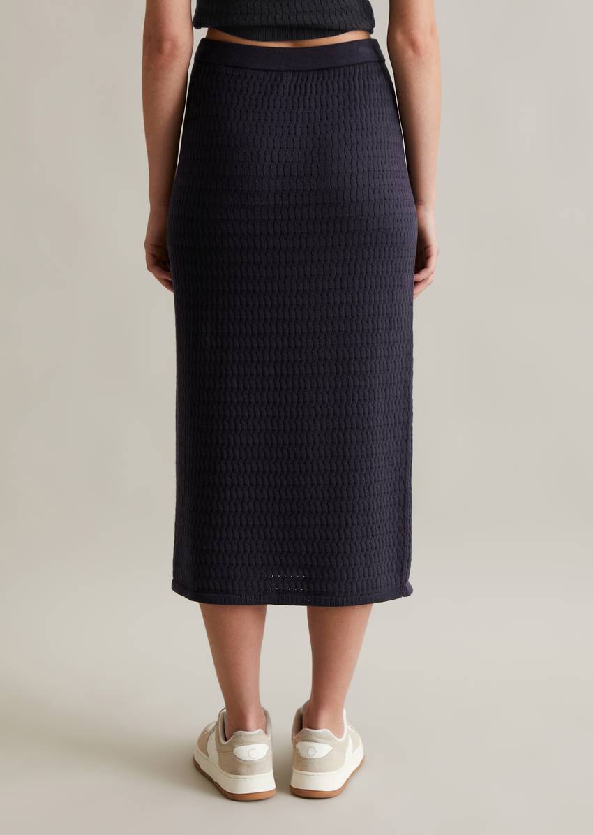 Regular knit skirt made from soft cotton yarn