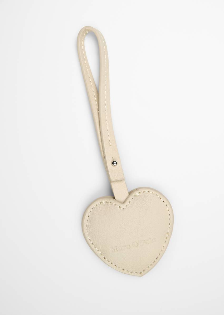 Key fob with leather heart