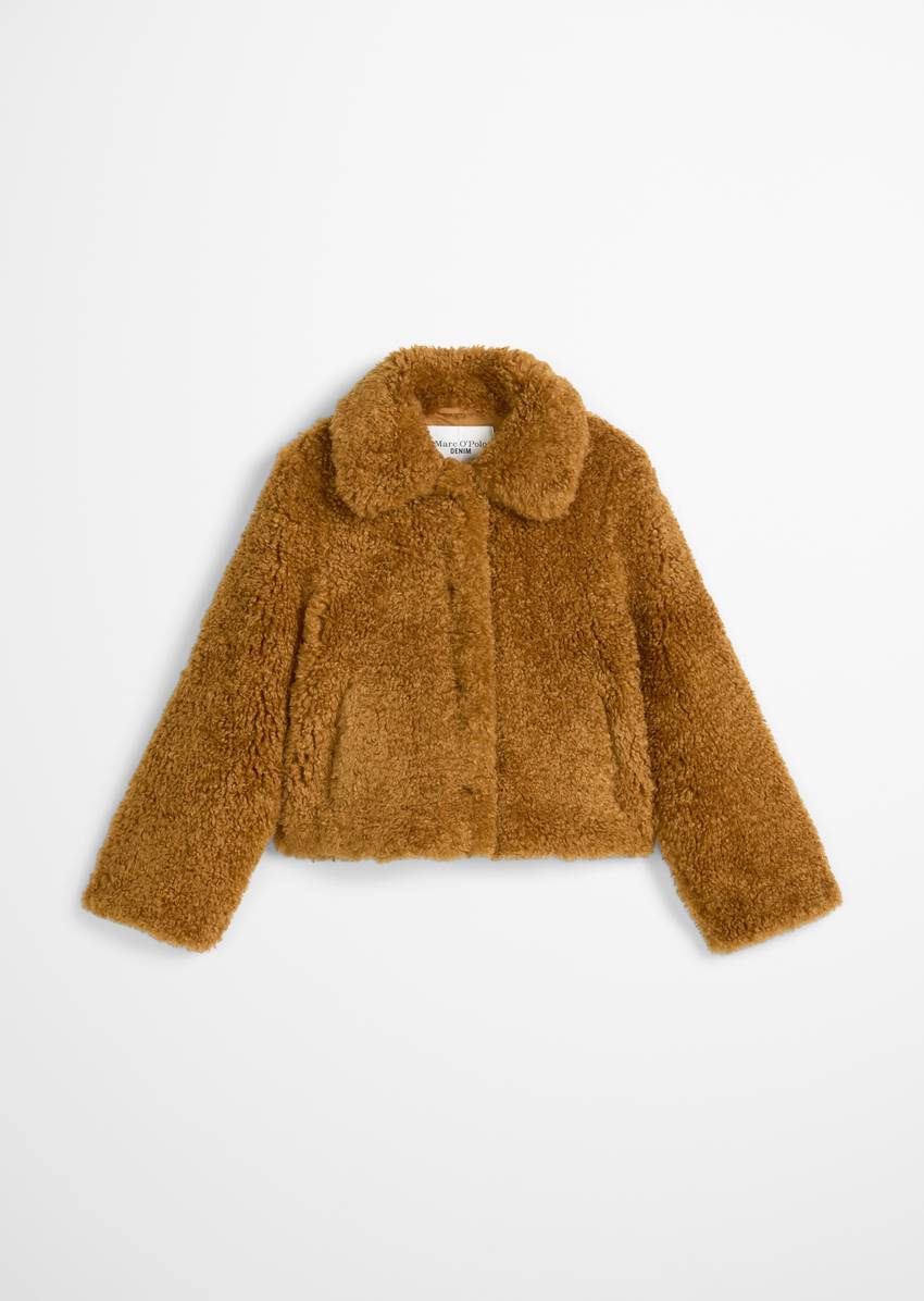 Teddy jacket regular made from soft curly plush