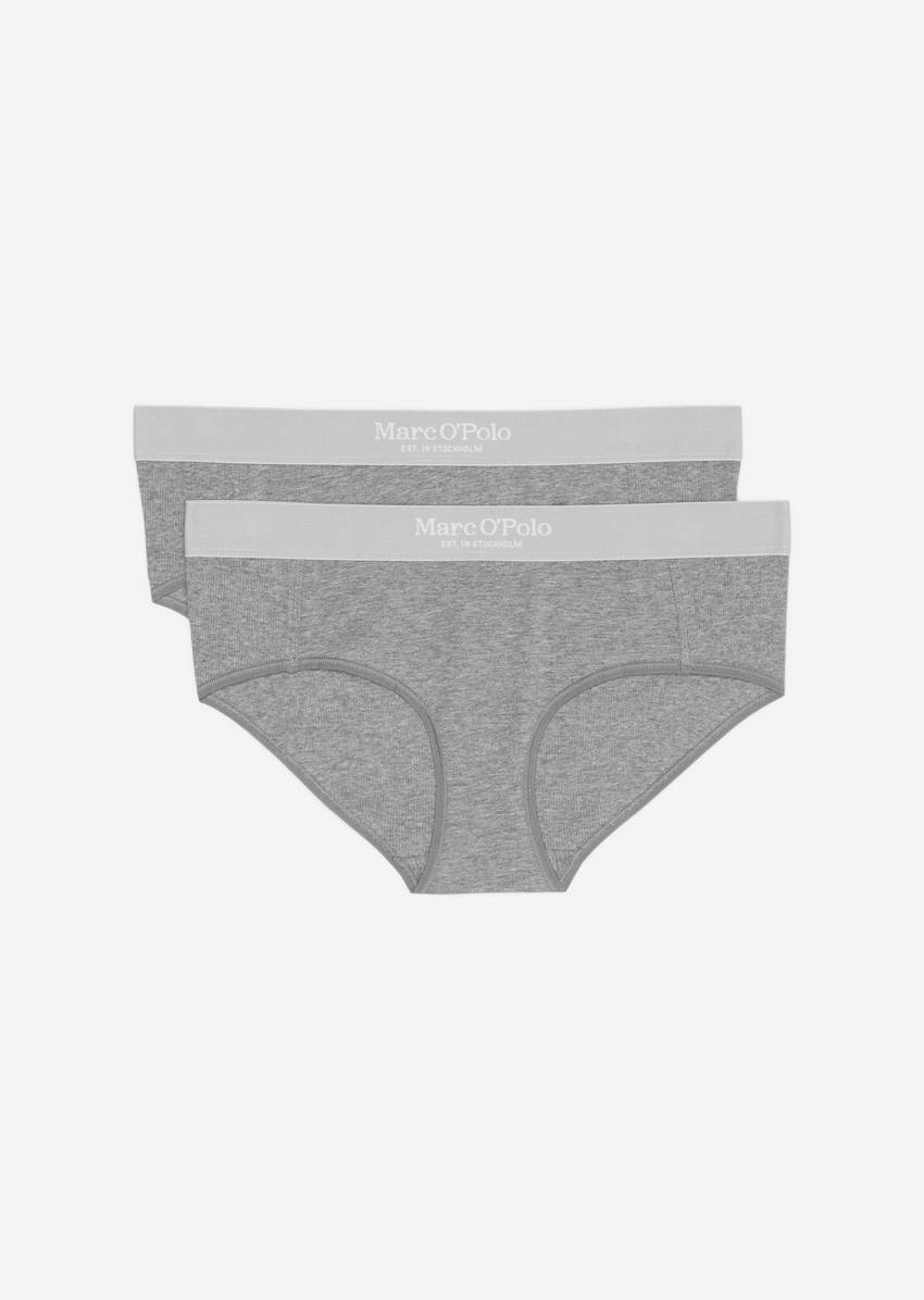 Fine rib panty panty in a pack of 2