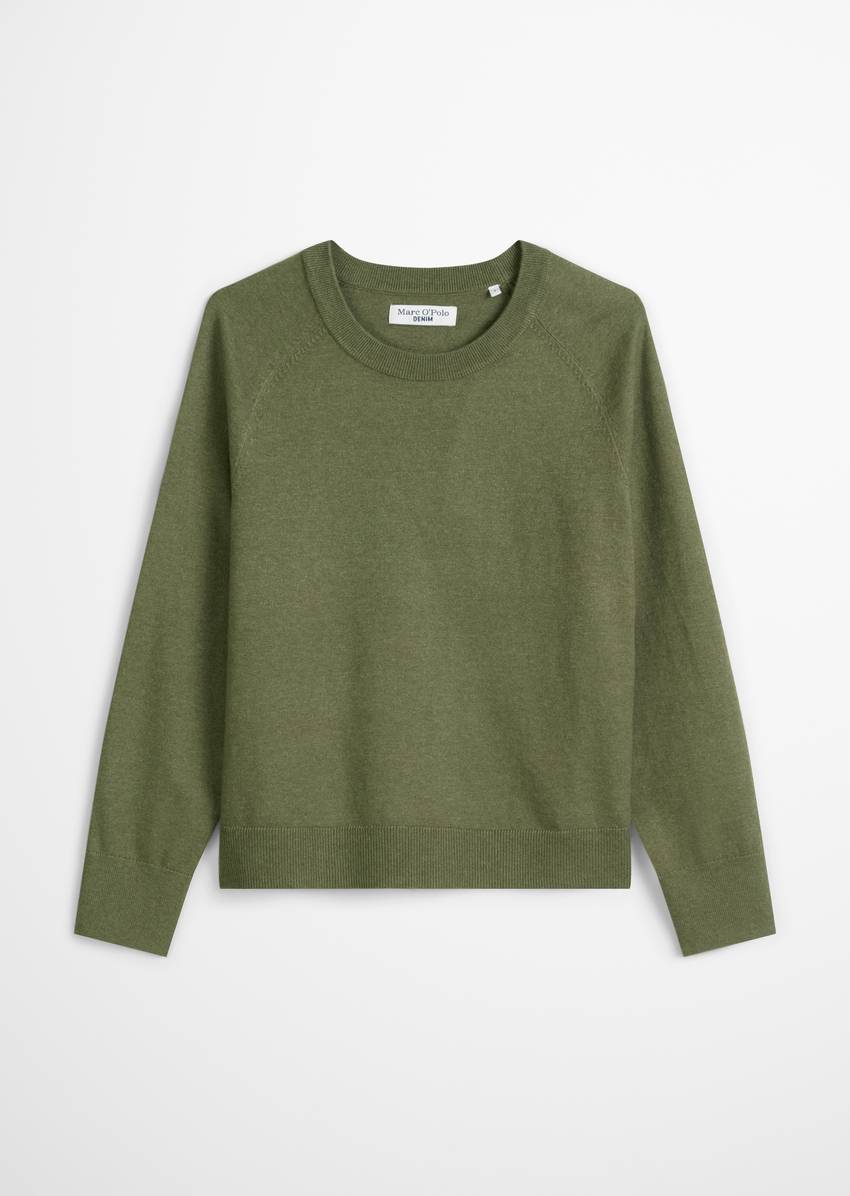 Knitted sweater regular made from soft cotton stretch