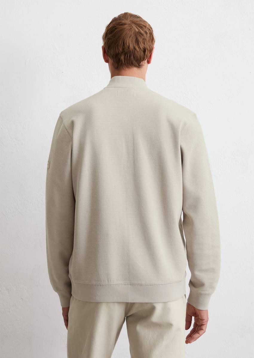 Jersey jacket regular made from organic cotton with structure