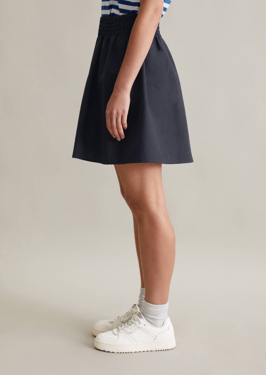 Flared skirt made from an organic cotton mix