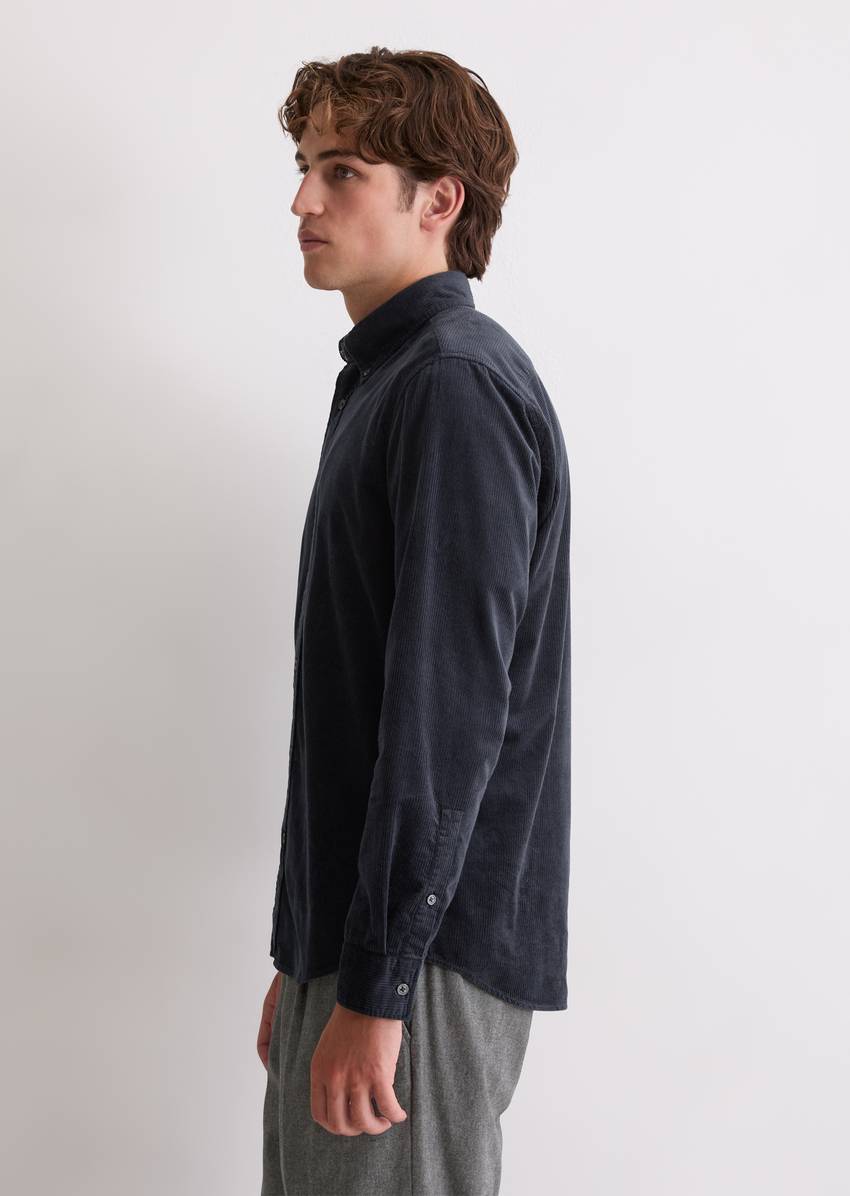 Corduroy shirt regular with button-down collar