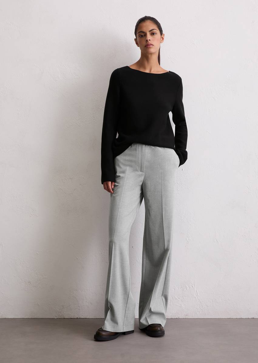 Sweater slim made from organic cotton
