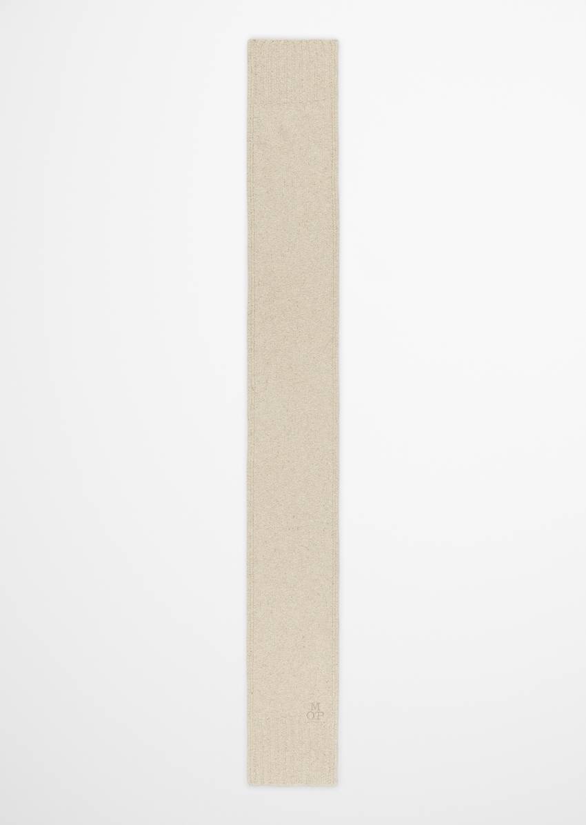 Knitted scarf made from a soft wool blend