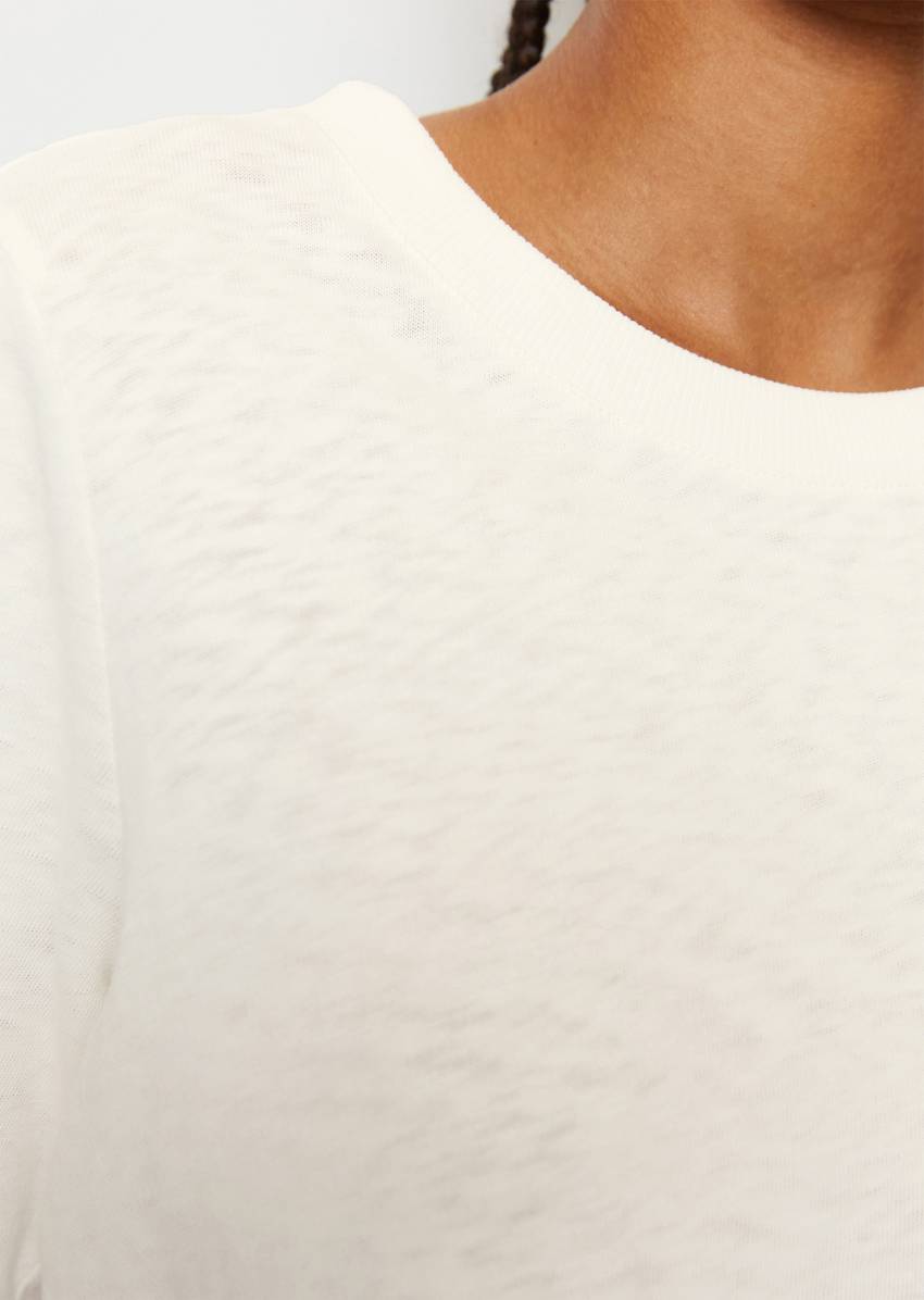 Loose slub jersey T-shirt made of soft organic cotton