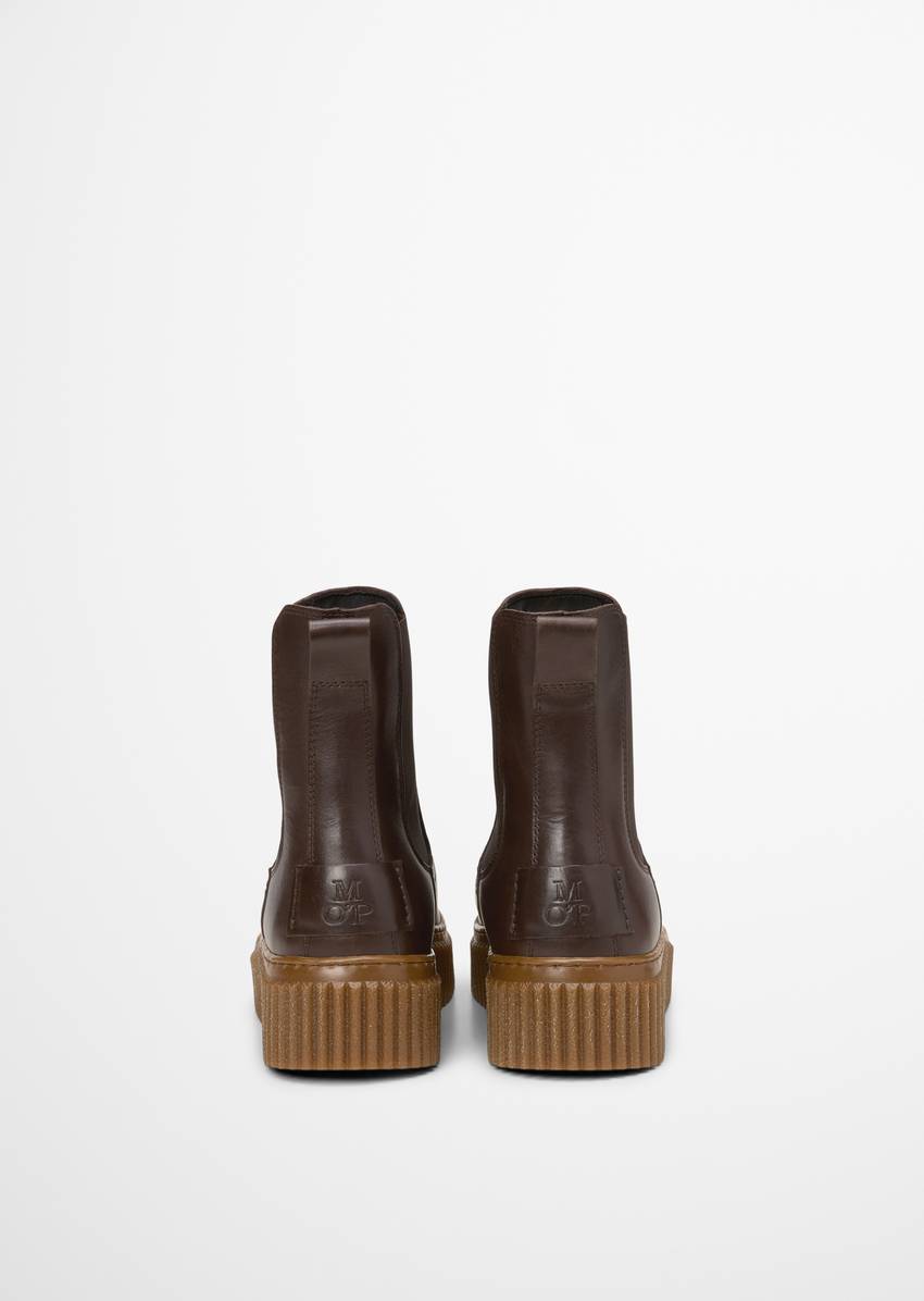 Short shaft boots model Bianca made from fine cowhide