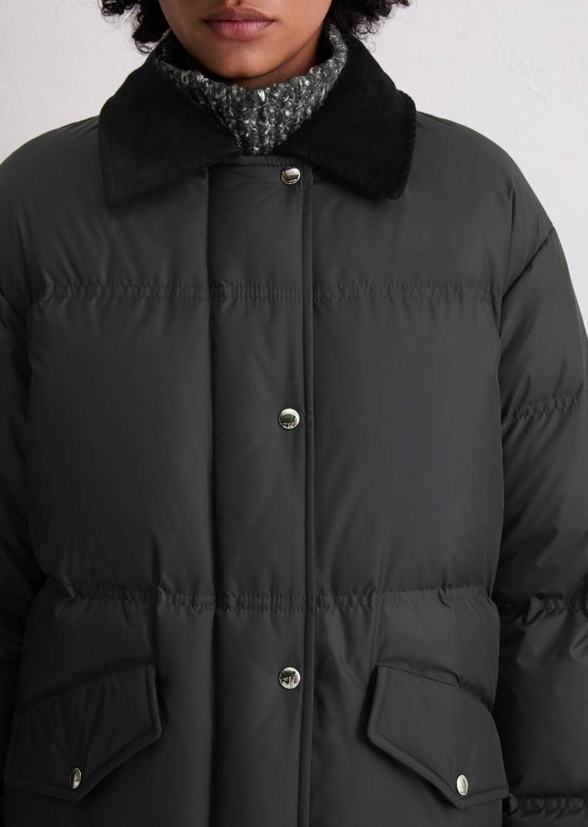 Puffer down parka regular made from recycled polyester