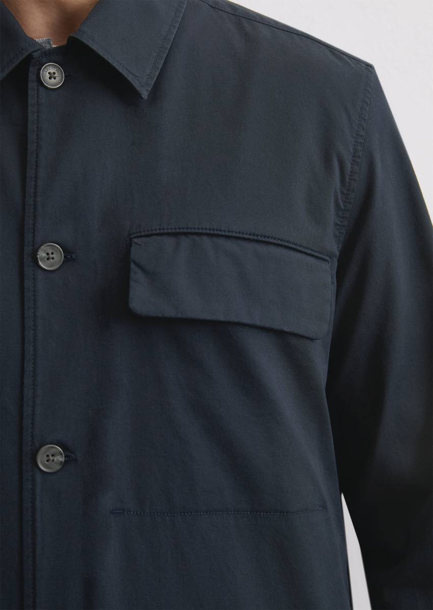 Overshirt made from lightweight organic cotton twill