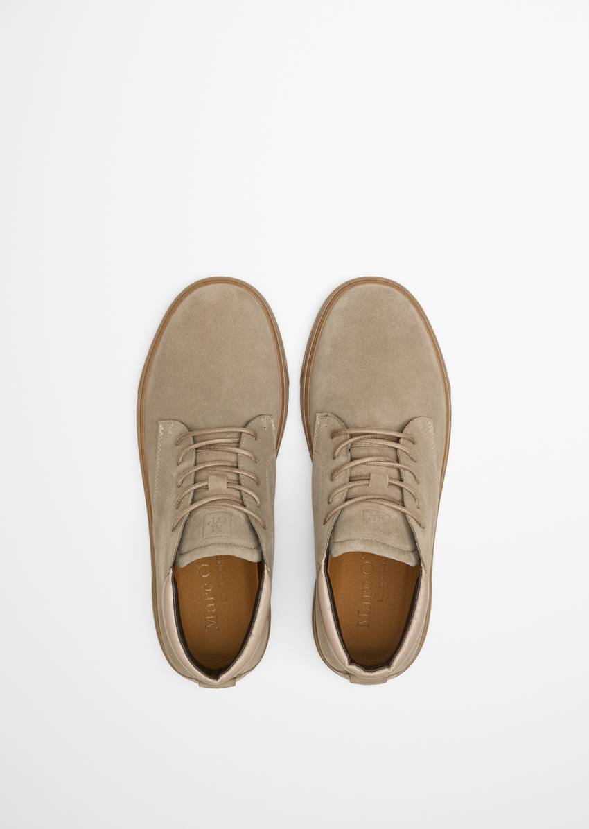 Desert boots made from soft suede cowhide