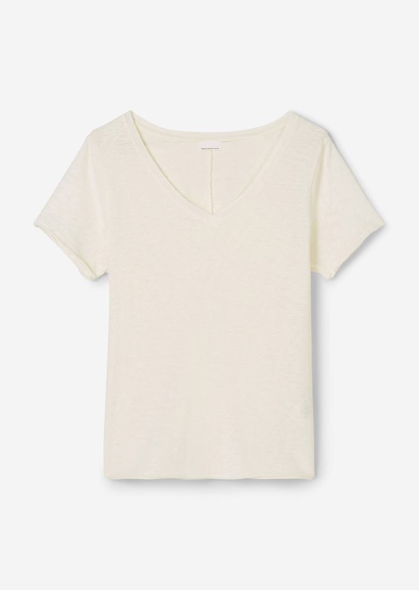 V-neck T-shirt, regular fit made from organic cotton slub jersey