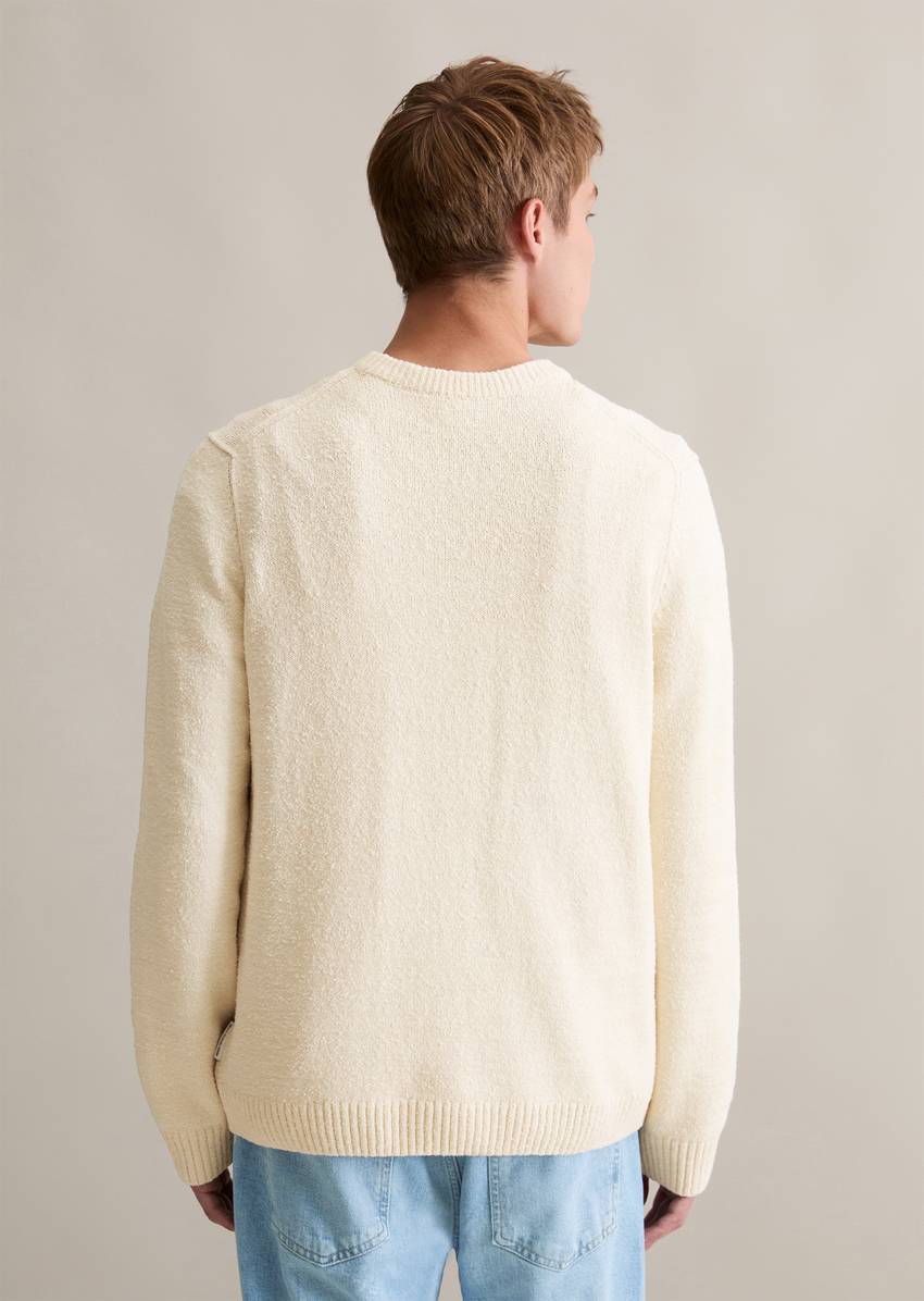 Bouclé knit sweater relaxed made from organic cotton