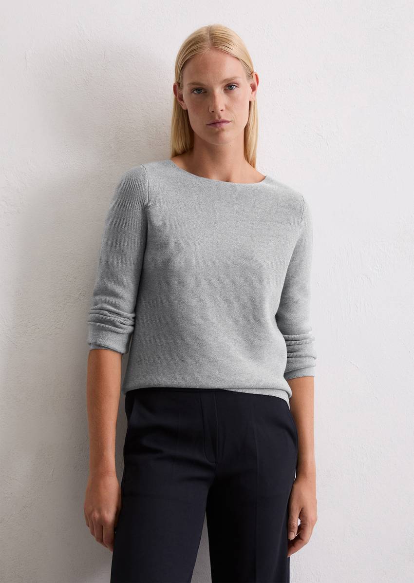 Sweater slim made from organic cotton