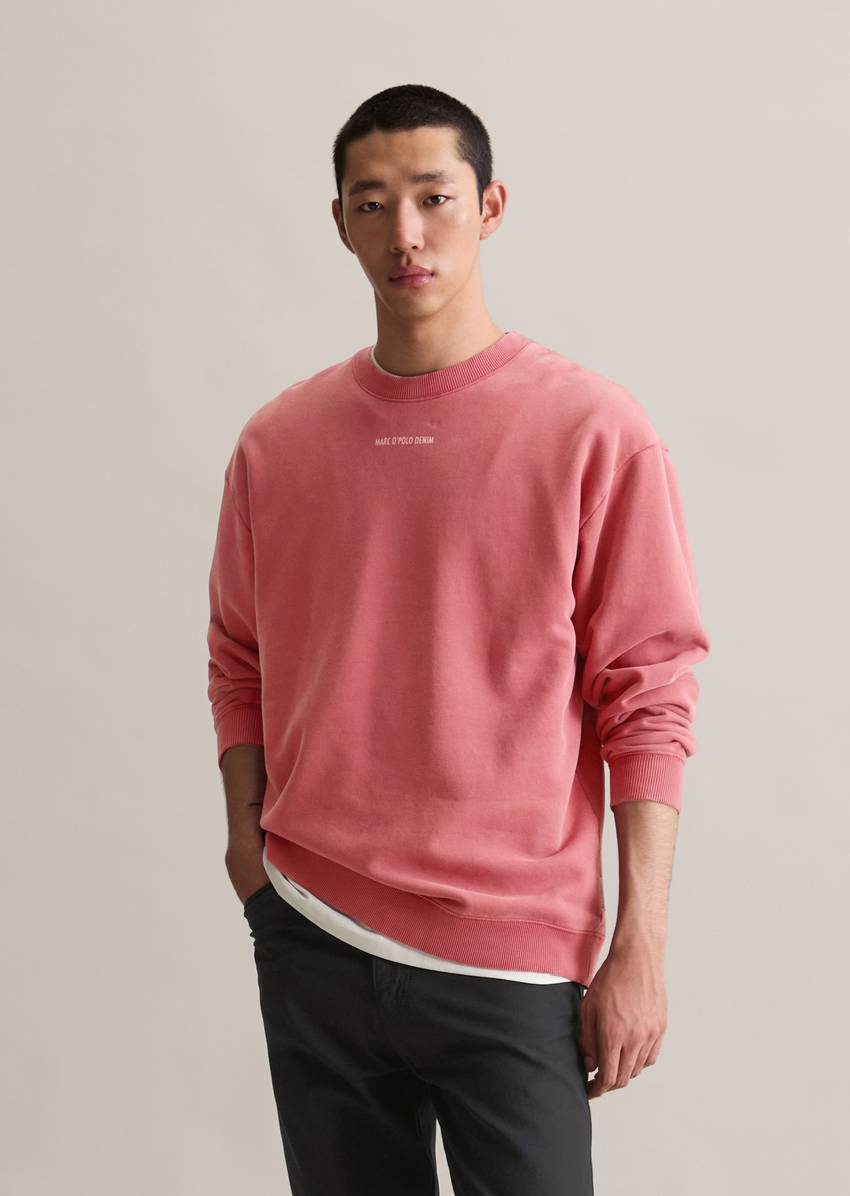 Relaxed sweatshirt made from soft-touch organic cotton