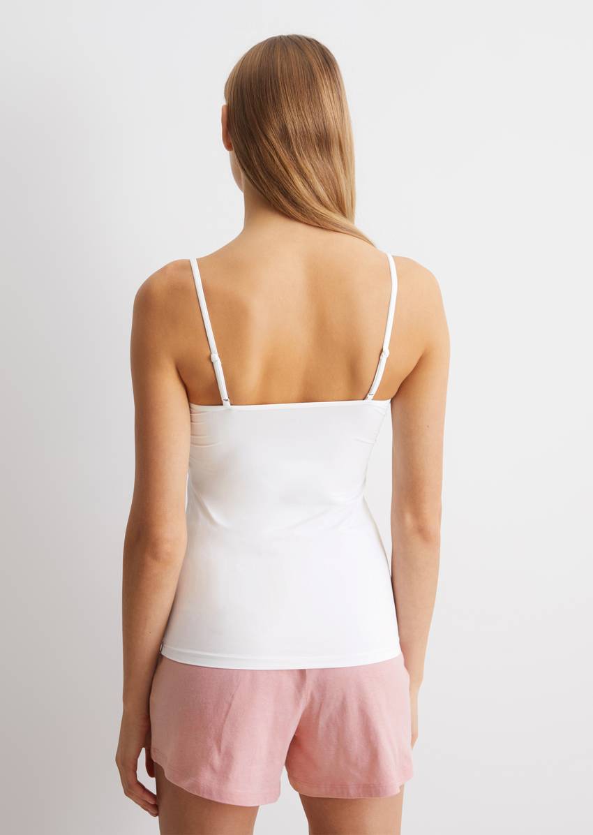 Lounge top with lace details