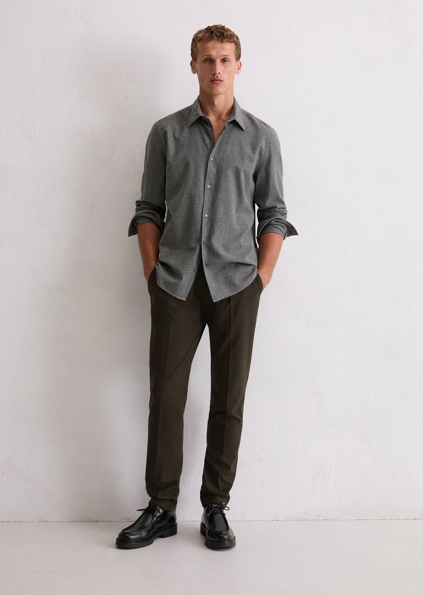Shirt shaped made from organic cotton flannel
