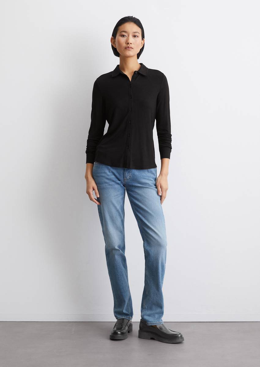 Regular jersey blouse from LENZING™ ECOVERO™