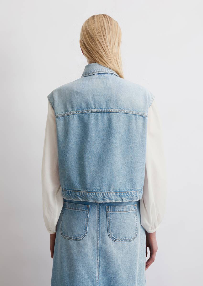 Regular denim vest made from TENCEL™ Lyocell mix