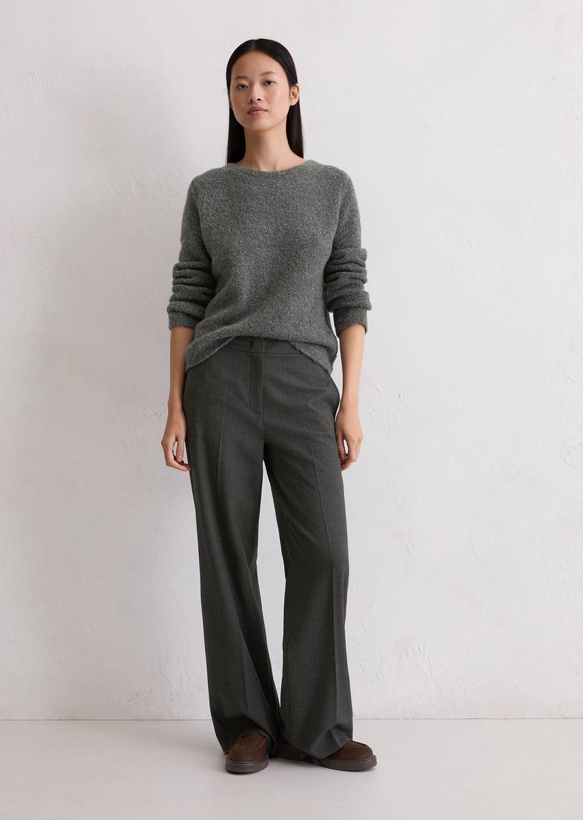 Bouclé sweater regular made from a virgin wool/alpaca wool mix