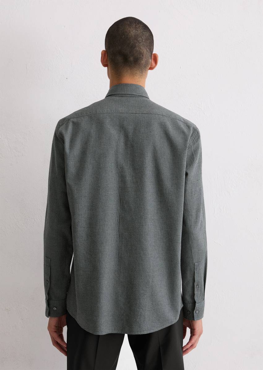 Shirt shaped made from organic cotton flannel