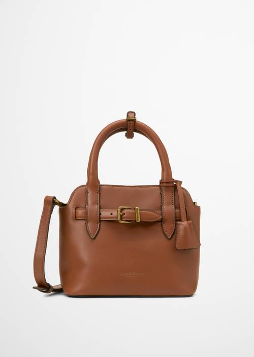 Crossbody bag small made from fine cowhide