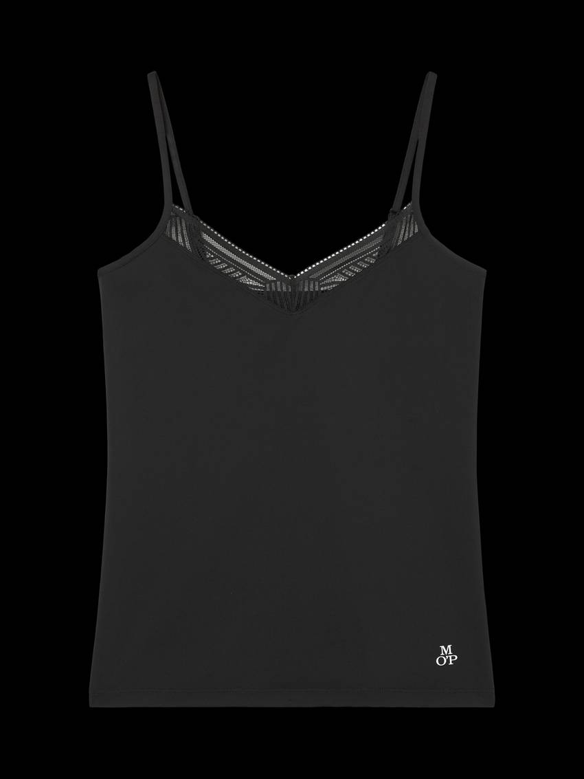 Lounge top with lace details