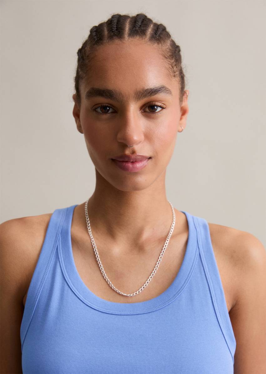 Ribbed tank top slim made from organic cotton stretch jersey