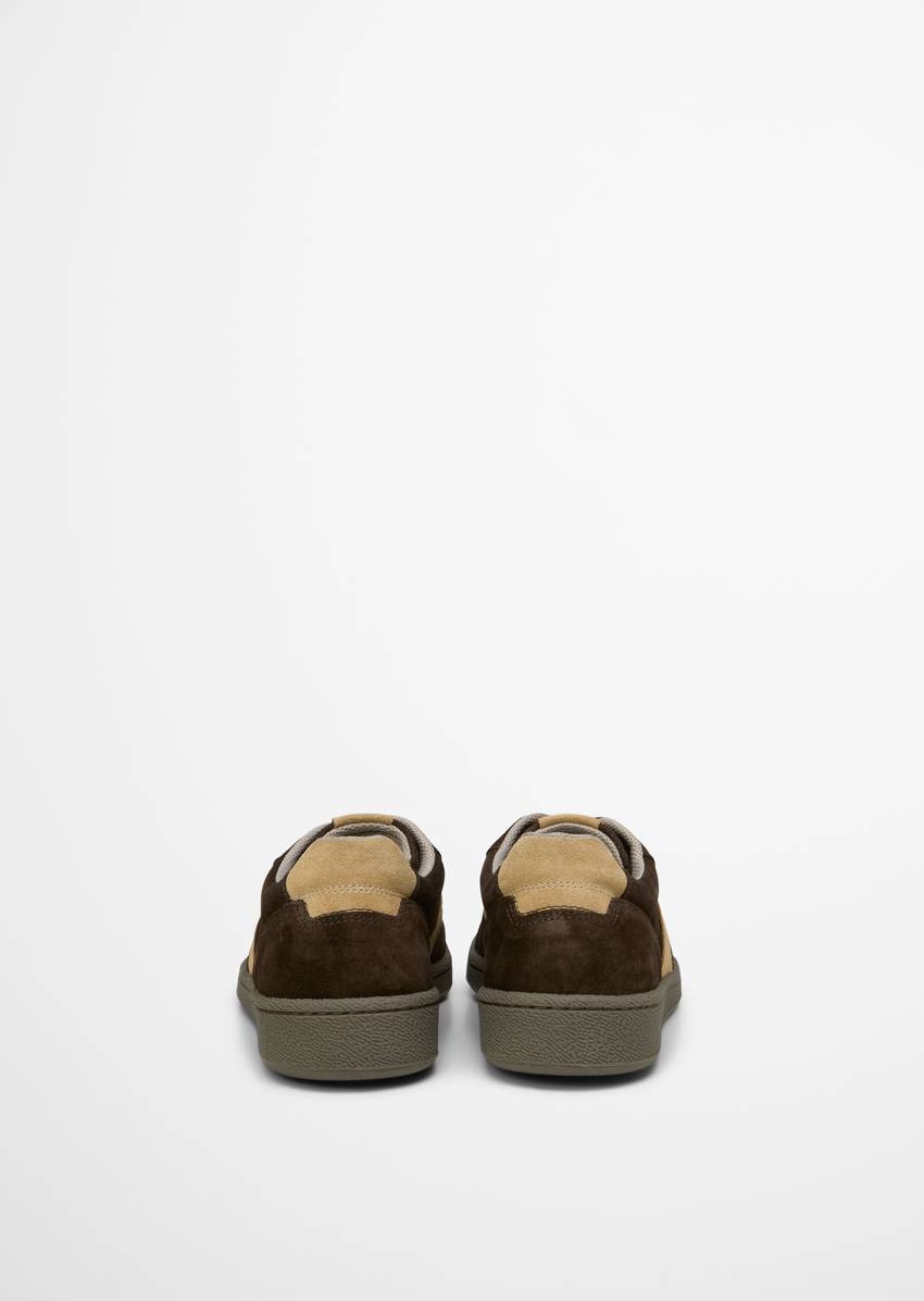 Court sneaker made from soft suede