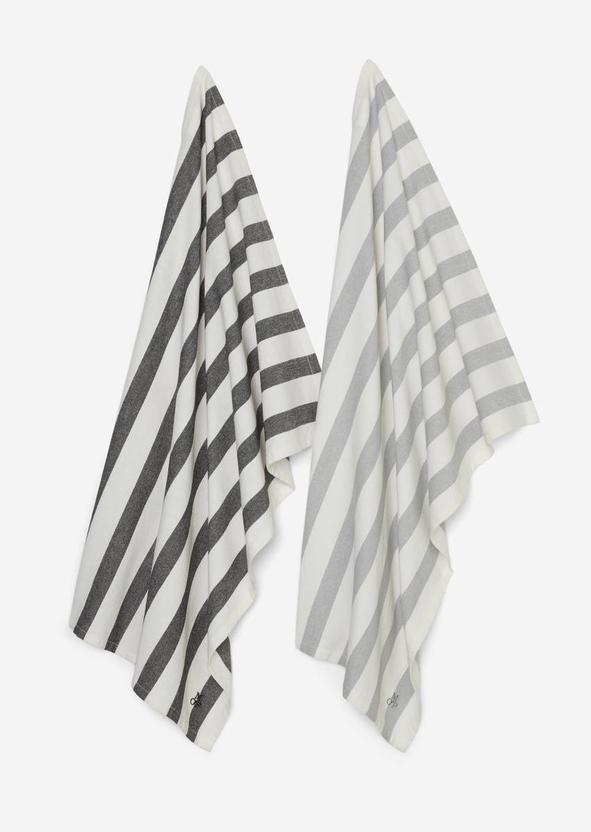 Striped tea towel In pack of 2