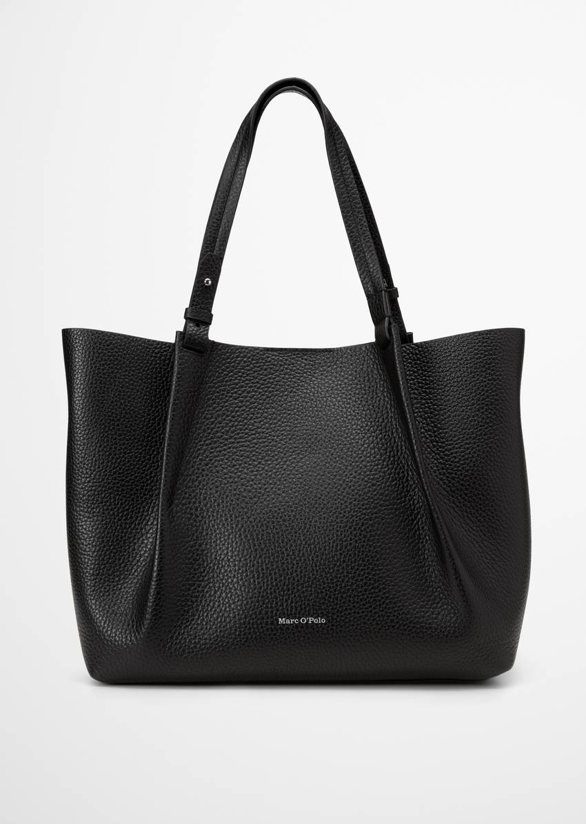 Shopper medium made from grained cowhide