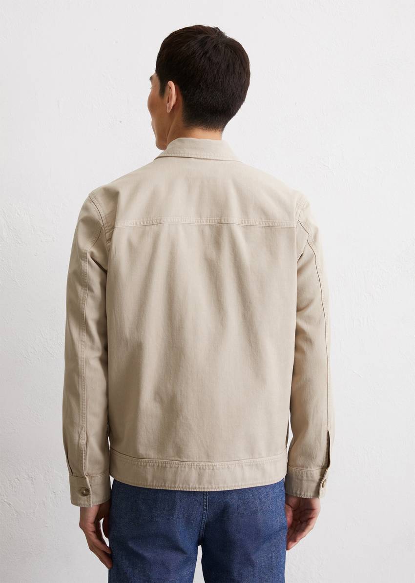 Overshirt made from robust boiled cotton twill